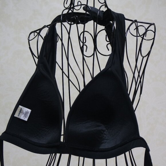 OLD NAVY Black Halter Look Bathing Suit Top L - Picture 7 of 8